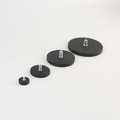 Neodymium Magneet met Rubberen Coating en Externe Schroefdraad