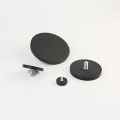 Neodymium Magneet met Rubberen Coating en Externe Schroefdraad