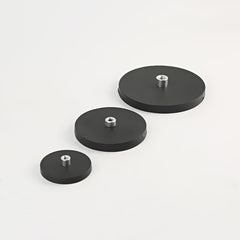 Neodymium Magneet met Rubberen Coating en inwendig Schroefdraad