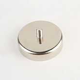 Neodymium Potmagneet met Externe Schroefdraad en Nikkel Coating