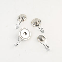 Neodymium Haakmagneet met Draaibare Haak – Nikkelcoating