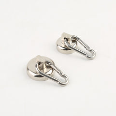 Neodymium Potmagneet met Draaiende Karabijnhaak