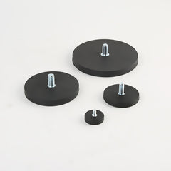 Neodymium Magneet met Rubberen Coating en Externe Schroefdraad
