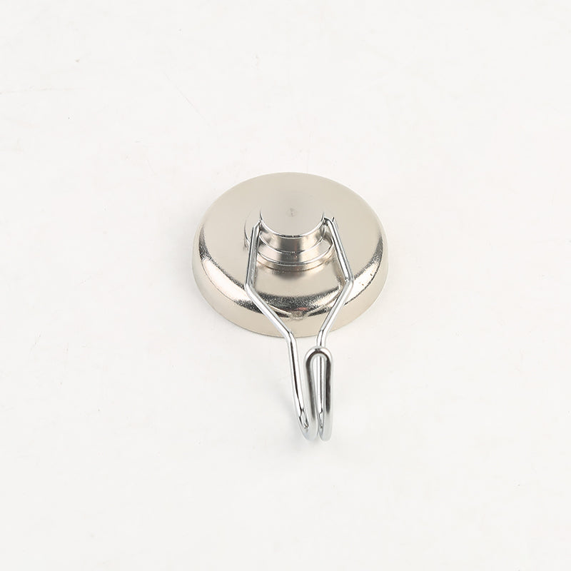 Neodymium Haakmagneet met Draaibare Haak – Nikkelcoating