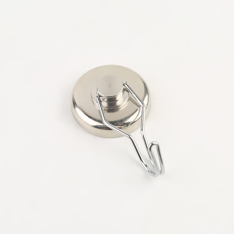 Neodymium Haakmagneet met Draaibare Haak – Nikkelcoating