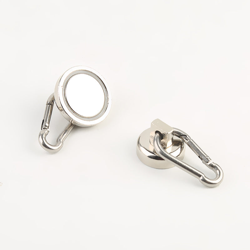 Neodymium Potmagneet met Draaiende Karabijnhaak
