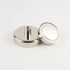 Neodymium Potmagneet met Ingeschroefde Bus en Nikkel Coating
