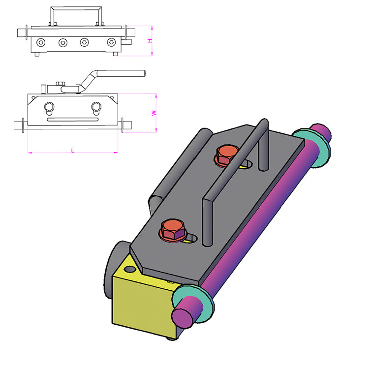 Shuttering Magnet With Lever And Adapter